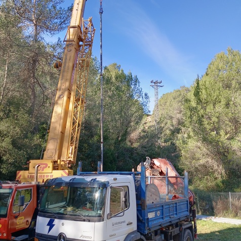 Trabajos de extracción pozo Lledoner 3, Vallirana