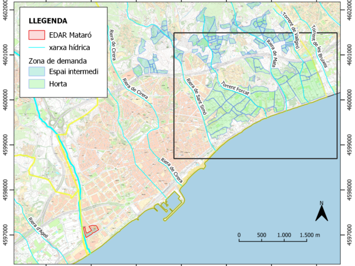 Estudio hidrogeológico previo para el reaprovechamiento del agua de la EDAR de Mataró para un uso agrícola o ambiental en el entorno de las Cinc Sènies