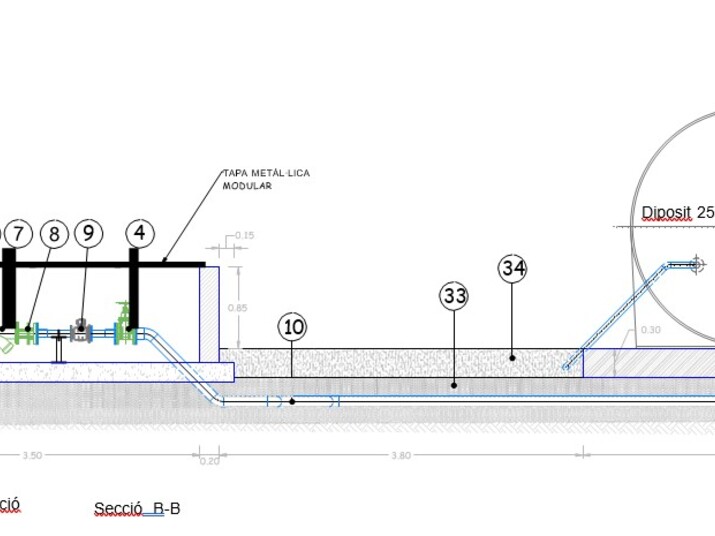 Projecte constructiu per l'abastament d'aigua freàtica pel reg i neteja al sector de les Salines (Sant Boi de Llobregat)