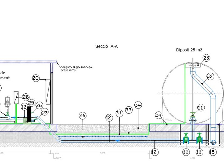 Projecte constructiu per l'abastament d'aigua freàtica pel reg i neteja al sector de les Salines (Sant Boi de Llobregat)