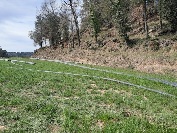 Obras de mejora de la red de agua potable en Alta en el municipio de Sant Quirze de Safaja