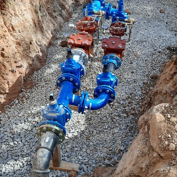 Obras de mejora de la red de agua potable en Alta en Sant Quirze de Safaja